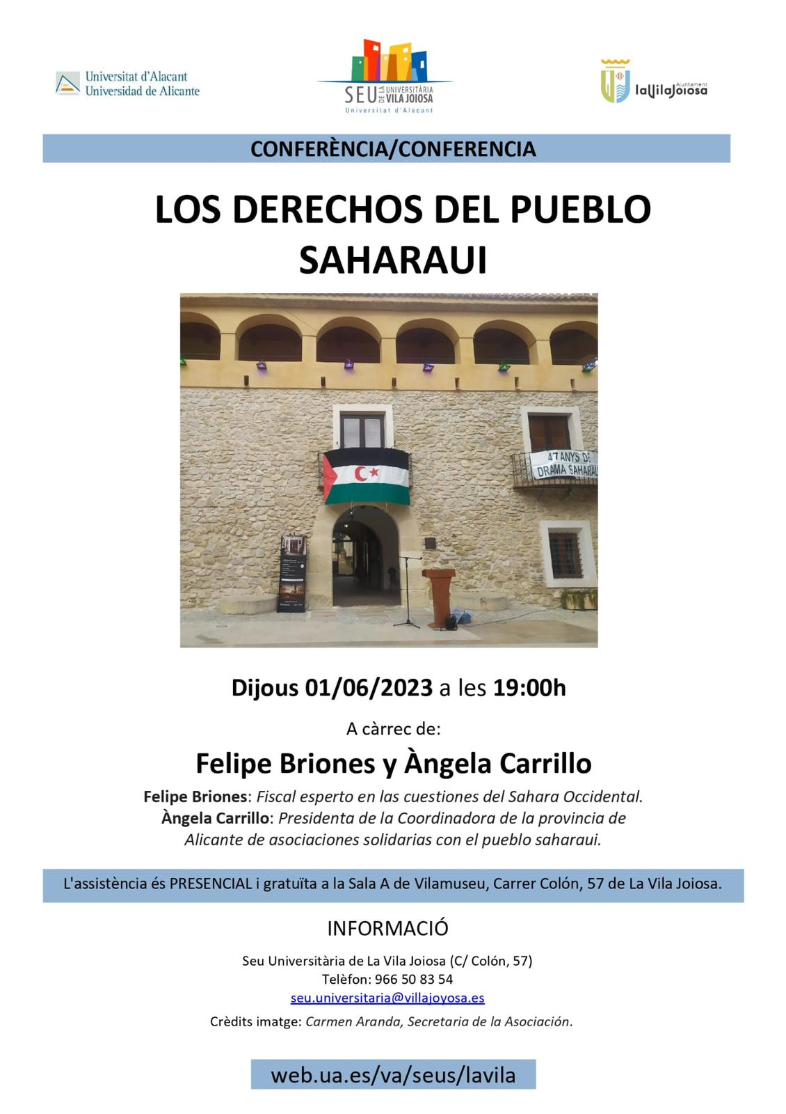 Vilamuseu acoge una charla sobre los derechos del pueblo Saharaui Vilamuseu acoge una charla sobre los derechos del pueblo Saharaui