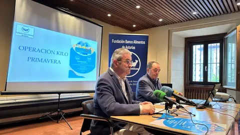 Bernardo Sopeña y Juan José Cima Prado, del Banco de Alimentos de Asturias. Bernardo Sopeña y Juan José Cima Prado, del Banco de Alimentos de Asturias.