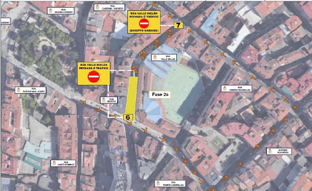 As obras de acondicionamento no centro de Ourense obrigan a modificar o tráfico desde o 5 de xuño As obras de acondicionamento no centro de Ourense obrigan a modificar o tráfico desde o 5 de xuño