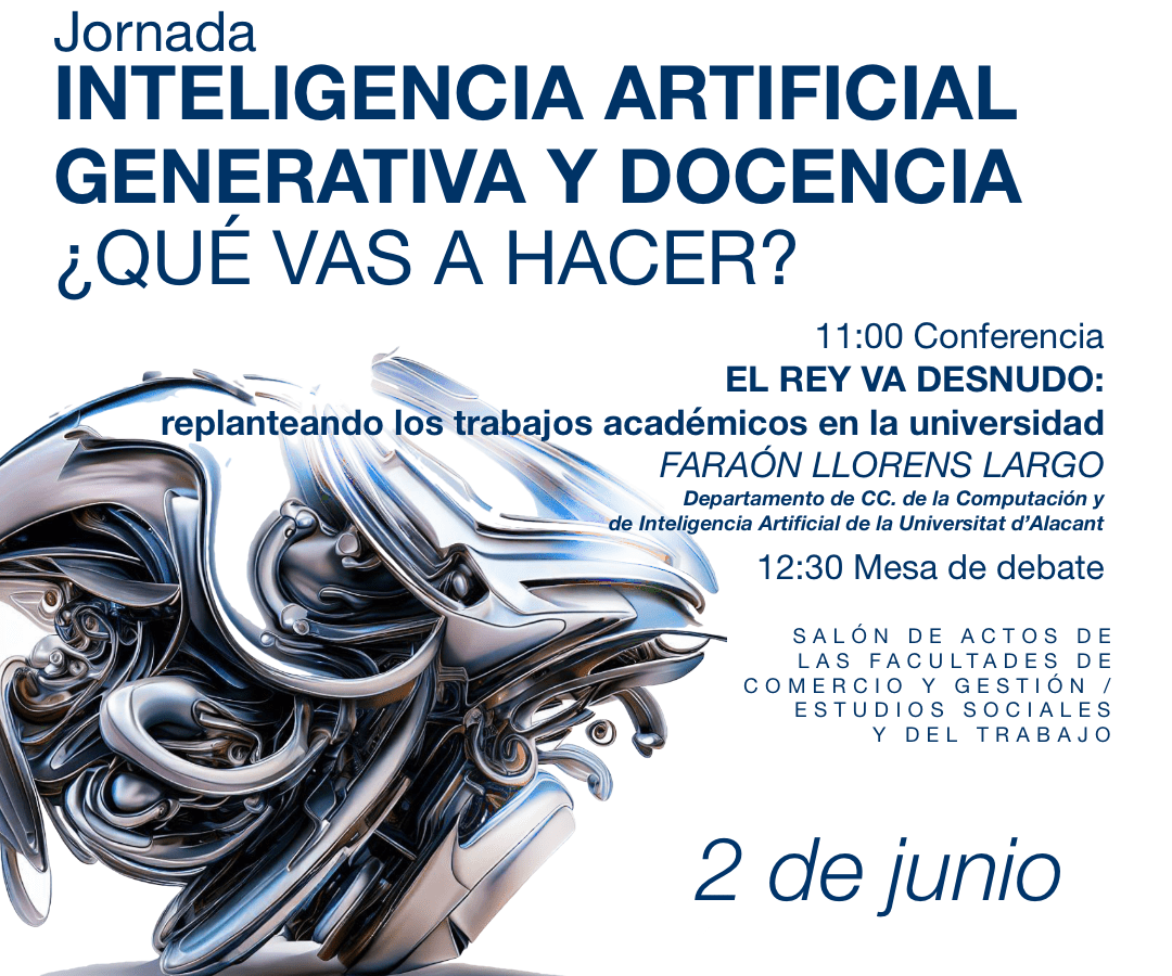 LA UMA CELEBRA ESTE VIERNES LA JORNADA "INTELIGENCIA ARTIFICIAL GENERATIVA Y DOCENCIA. ¿QUÉ VAS A HACER?" LA UMA CELEBRA ESTE VIERNES LA JORNADA "INTELIGENCIA ARTIFICIAL GENERATIVA Y DOCENCIA. ¿QUÉ VAS A HACER?"
