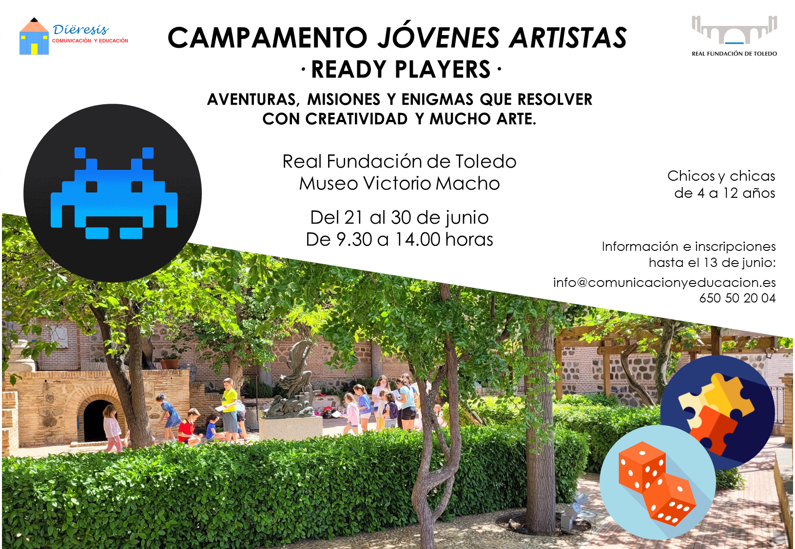 Últimas plazas para el campamento Jóvenes Artistas en Roca Tarpeya de Toledo Últimas plazas para el campamento Jóvenes Artistas en Roca Tarpeya de Toledo