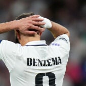 Karim Benzema durante un partido con el Real Madrid