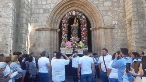 Salida de la Virgen de Alarcos en la iglesia de San Pedro