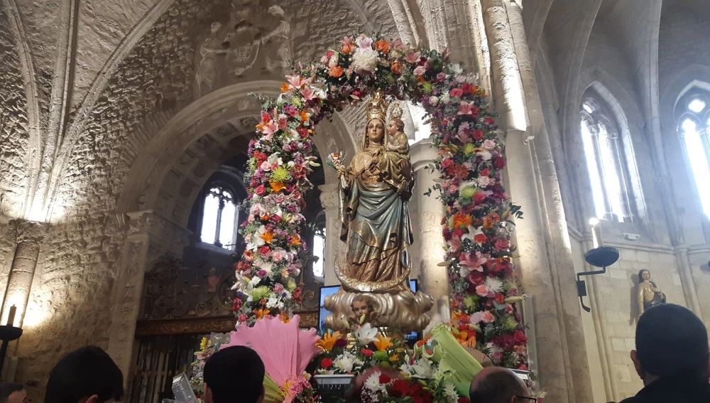 La Virgen de Alarcos en el interior de la iglesia de San Pedro