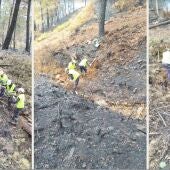 Confederación trabaja en recuperar cauces presentes en las zonas afectadas por el incendio en Las Hurdes y Sierra de Gata