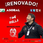 Toni Malla renueva con el Fertiberia Balonmano por dos temporadas más