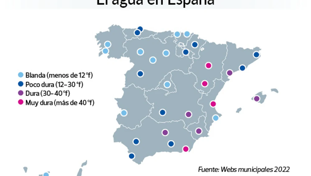Mapa de calidad del agua en España