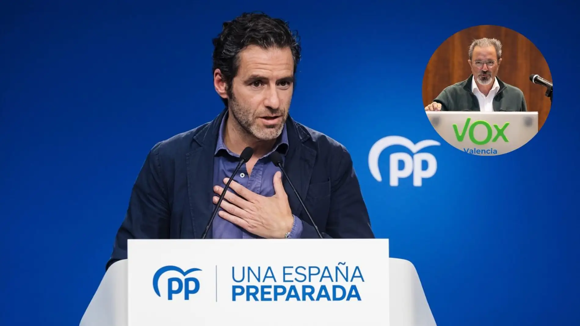 El PP ve "una línea roja" la condena por maltrato del candidato de Vox en Comunidad Valenciana