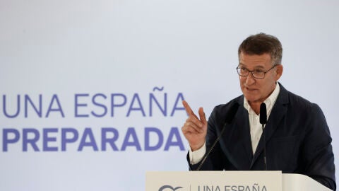 El presidente del Partido Popular, Alberto N&uacute;&ntilde;ez Feij&oacute;o, en una foto de archivo durante la campa&ntilde;a electoral