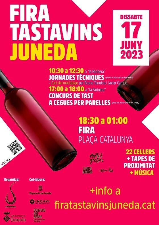 L'art del maridatge, tast a cegues, tastos de vins i més d'una vintena de cellers, els atractius del Tastavins de Juneda L'art del maridatge, tast a cegues, tastos de vins i més d'una vintena de cellers, els atractius del Tastavins de Juneda