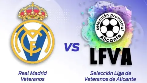 Partido amistoso en Orihuela de Veteranos alicantinos contra veteranos del Real Madrid futbol