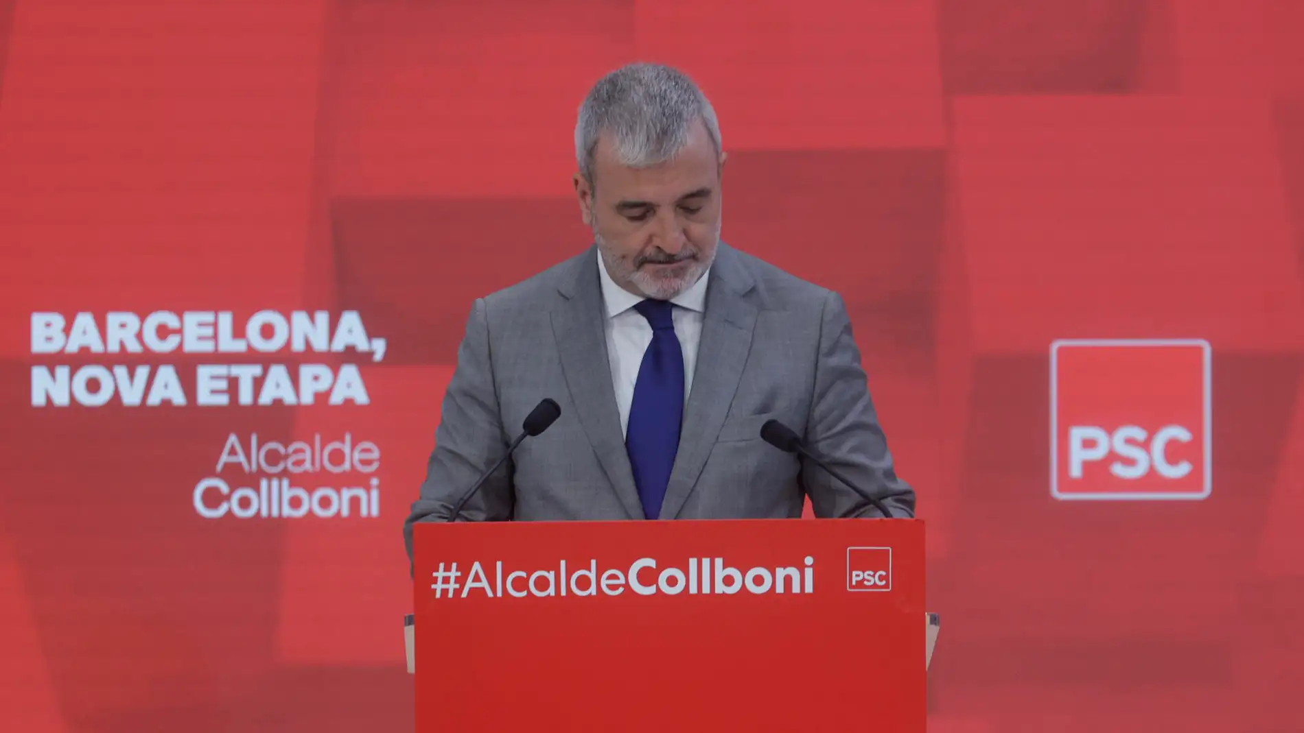El candidato del PSC a la alcaldía de Barcelona, Jaume Collboni