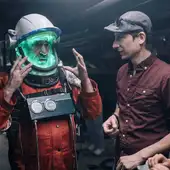 El director leonés Alejandro Suárez y el actor Karra Elejalde en el rodaje de la película 'Kepler Sexto B' El director leonés Alejandro Suárez y el actor Karra Elejalde en el rodaje de la película 'Kepler Sexto B'
