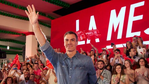 Pedro S&aacute;nchez, durante el acto del PSOE en Dos Hermanas