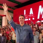 Pedro Sánchez, durante el acto del PSOE en Dos Hermanas