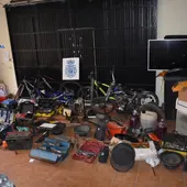 Objetos incautados por la Policía Nacional Objetos incautados por la Policía Nacional