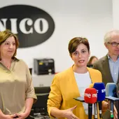 Isabel Rodríguez durante su visita a Nico Jamones Isabel Rodríguez durante su visita a Nico Jamones