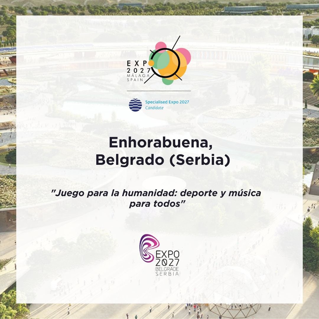 Málaga se queda a 11 votos de ser Expo 2027 Málaga se queda a 11 votos de ser Expo 2027