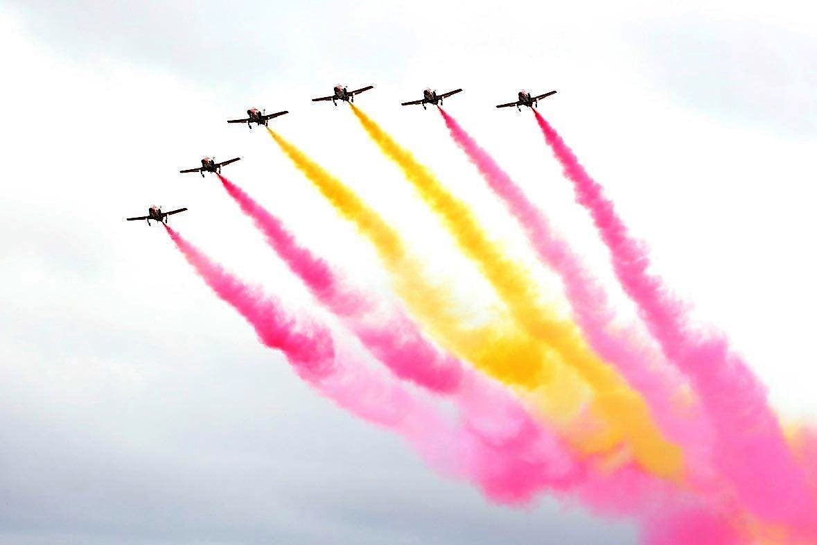 La Patrulla Águila vuela por el cielo de Novelda en el 250 aniversario de la muerte de Jorge Juan La Patrulla Águila vuela por el cielo de Novelda en el 250 aniversario de la muerte de Jorge Juan