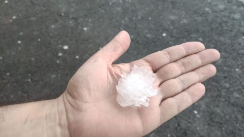Granizo en Zumaia 