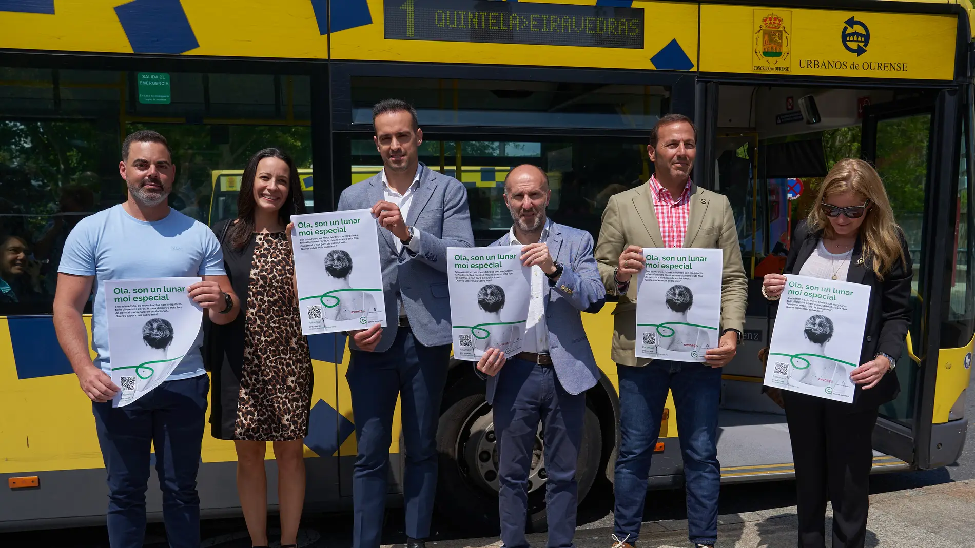 A campaña de prevención do cancro de pel sae a rúa na cidade de Ourense