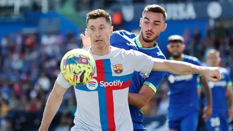 Imagen de la pasada temporada del delantero del FC Barcelona, Robert Lewandowski Imagen de la pasada temporada del delantero del FC Barcelona, Robert Lewandowski