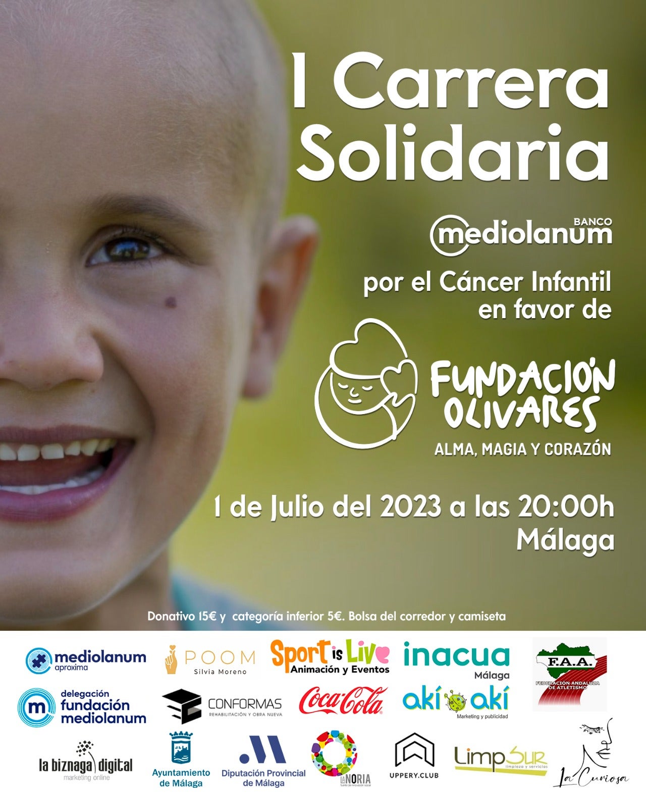 Málaga celebra el 1 de julio la I Carrera Solidaria Banco Mediolanum a favor de la Fundación Olivares Málaga celebra el 1 de julio la I Carrera Solidaria Banco Mediolanum a favor de la Fundación Olivares