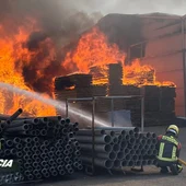 Incendio en la fábrica de Pozuelo de Calatrava Incendio en la fábrica de Pozuelo de Calatrava