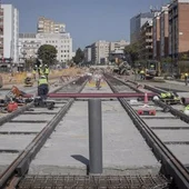 Obras de ampliación el tranvía Obras de ampliación el tranvía