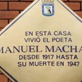 Placa de Manuel Machado