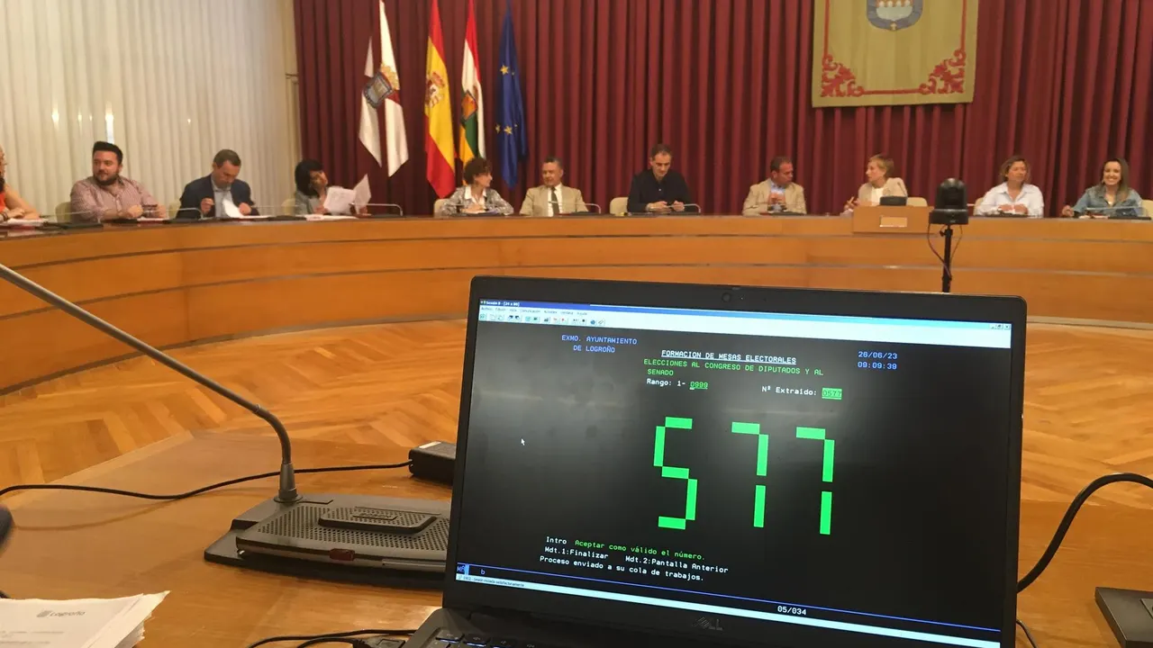 Seleccionados por sorteo los miembros de las mesas del 23-J en Logroño