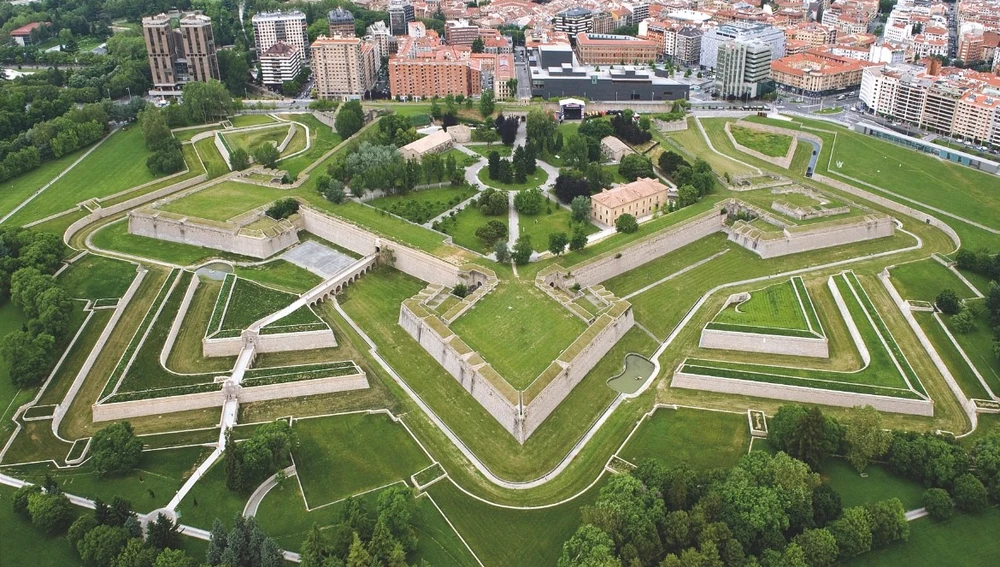 Vista aérea de la Ciudadela, Pamplona Vista aérea de la Ciudadela, Pamplona