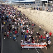 Imagen de los trabajadores del naval recorriendo las calles de Vigo. Foto: Víctor Blanco. Imagen de los trabajadores del naval recorriendo las calles de Vigo. Foto: Víctor Blanco.