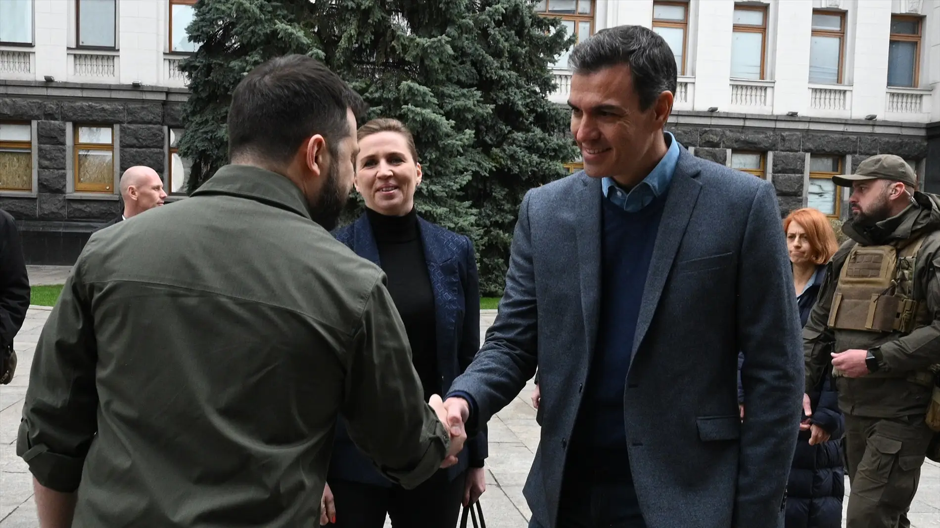 Sánchez junto a Zelenski en una de sus visitas a Kiev durante la Guerra de Ucrania