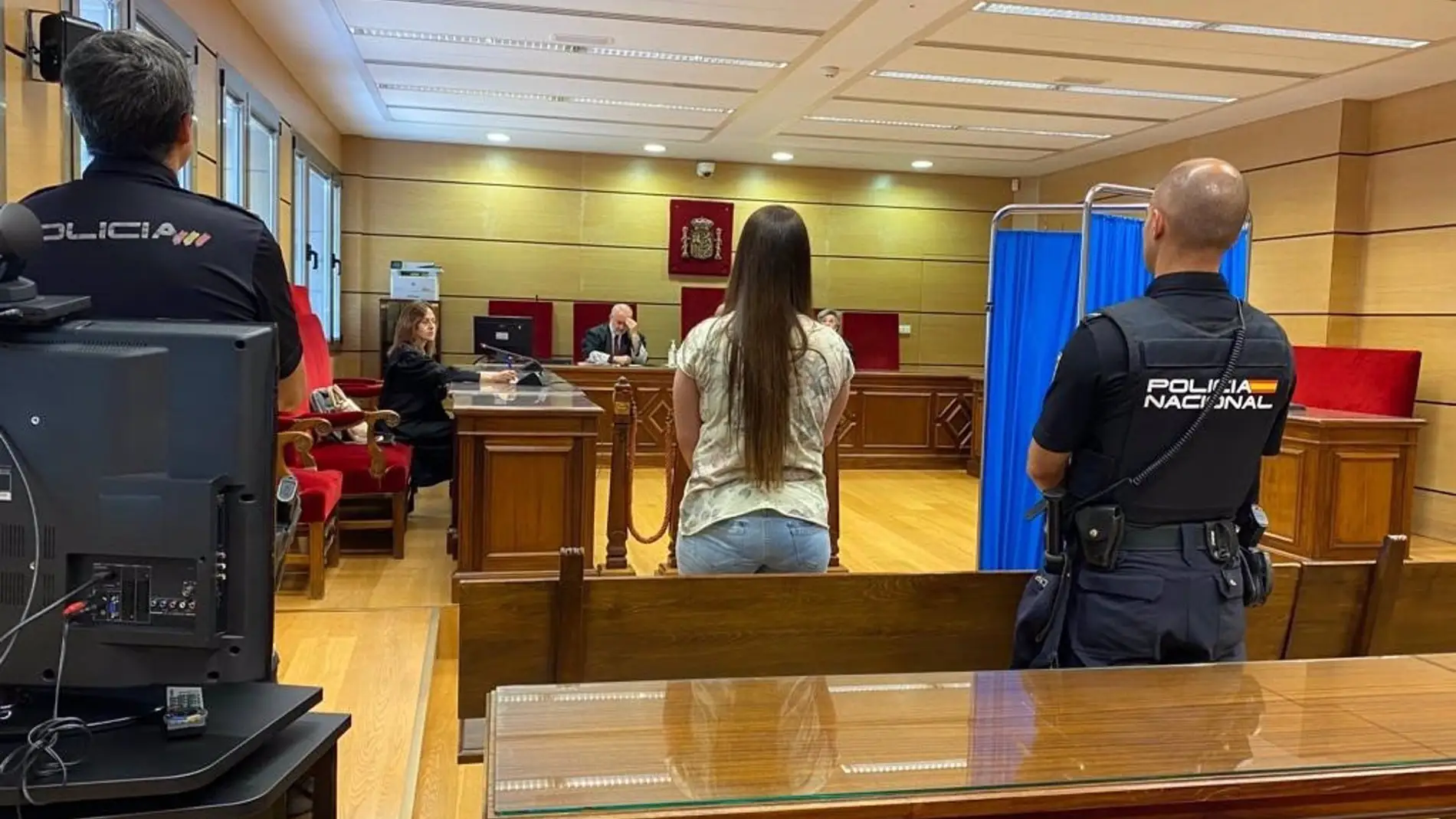 La acusada durante el juicio celebrado en la Audiencia de Ciudad Real