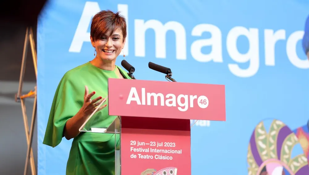 Isabel Rodríguez durante el acto inaugural del Festival de Almagro