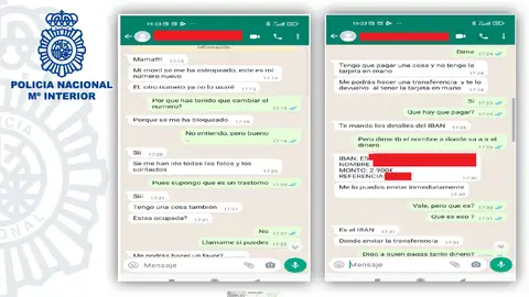 La Policía Nacional alerta sobre la estafa del mensaje de whatsapp del “falso hijo” que pide dinero con urgencia La Policía Nacional alerta sobre la estafa del mensaje de whatsapp del “falso hijo” que pide dinero con urgencia