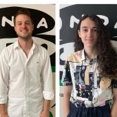 Álvaro Bilbao, portavoz del PSOE en el Ayuntamiento de Palencia y David Montes, creador de un videojuego