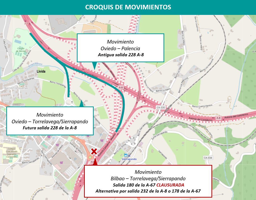Las obras en el ramal Sierrapando - Barreda obligan a cerrar esta noche un carril de la autovía A-8 Las obras en el ramal Sierrapando - Barreda obligan a cerrar esta noche un carril de la autovía A-8