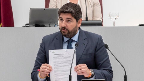 El presidente en funciones de la Comunidad de Murcia, Fernando L&oacute;pez Miras.