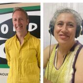 Orlando Castro concejal de deportes del ayuntamiento de Palencia y Esther Miguel Alonso, folclorista