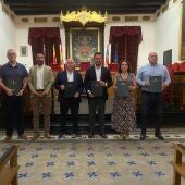 El Ayuntamiento de Elche firma el pacto territorial de empleo y desarrollo local participativo y sostenible del término municipal junto a Comisiones Obreras, UGT y CEV