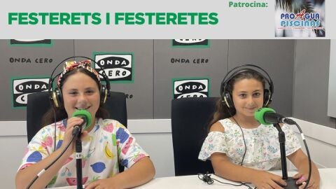 Ana&iuml;s i Aitana en la secci&oacute; de 'Festerets i Festeretes' que patrocina Proagua Piscinas.