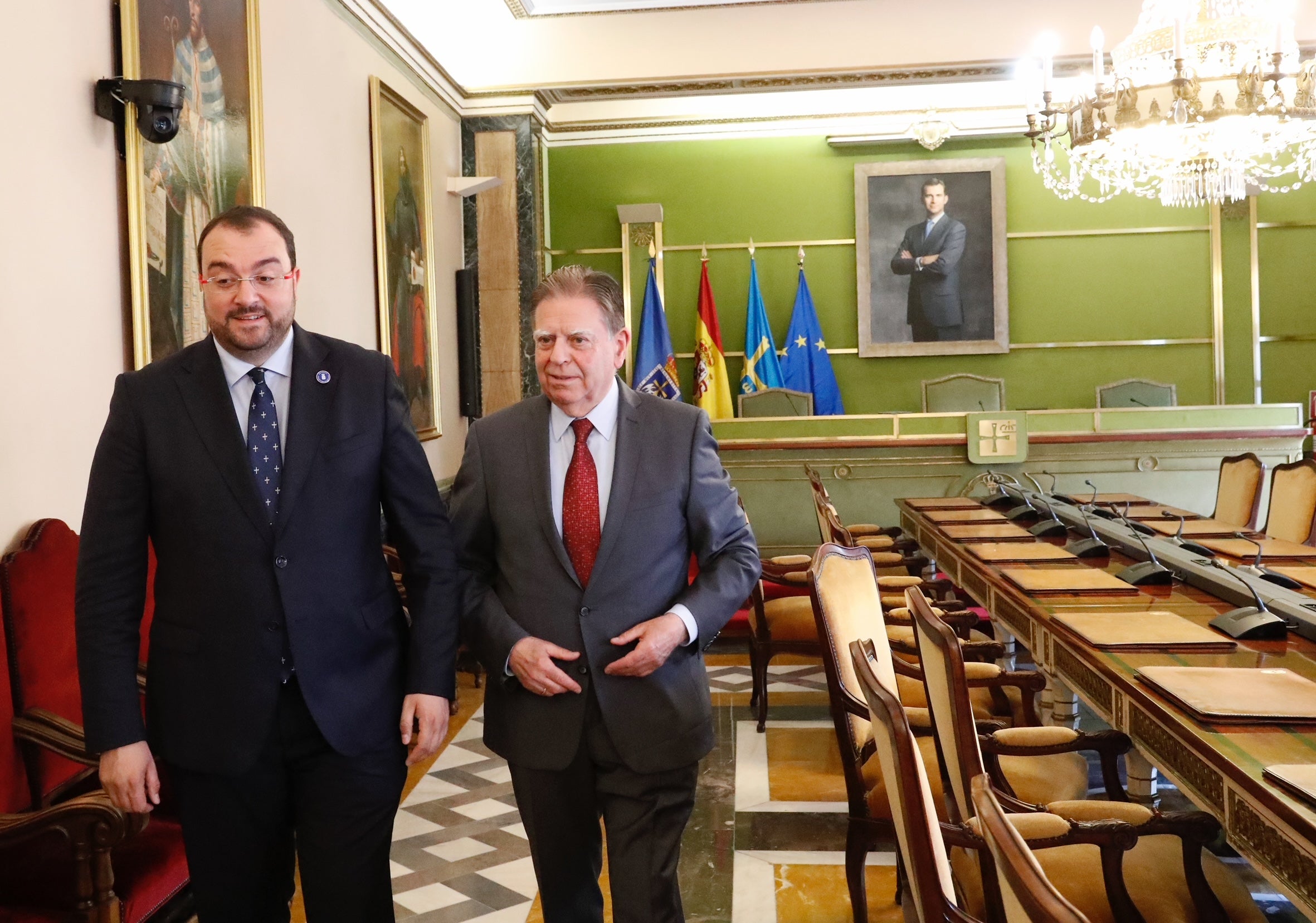 Canteli y Barbón lucen buena sintonía Canteli y Barbón lucen buena sintonía