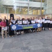 Concentración de protesta de los letrados del turno de oficio en los juzgados de Ciudad Real