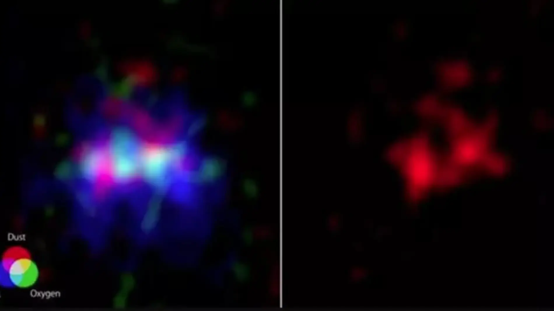 El telescopio ALMA logra una vista "sin precedentes" de una galaxia a 13.200 millones de años luz