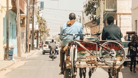 Una calle de Senegal