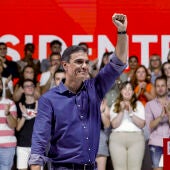 Pedro Sánchez en un acto de campaña el pasado domingo