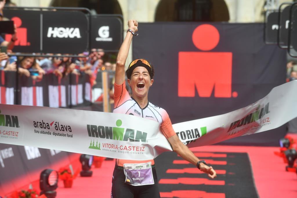 La bizkaína, Gurutze Frades vencedora en el Ironman de Vitoria La bizkaína, Gurutze Frades vencedora en el Ironman de Vitoria
