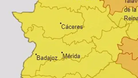 Extremadura permanecerá este martes en aviso amarillo por altas temperaturas Extremadura permanecerá este martes en aviso amarillo por altas temperaturas